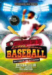 Flyer PSD Template - Baseball
