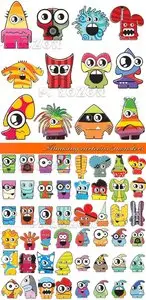 Amusing cartoons monsters