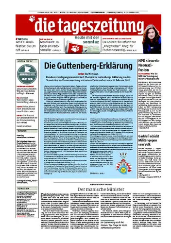 Tageszeitung TAZ vom 19 Februar 2011