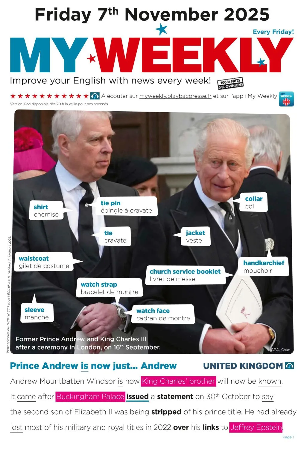 My Weekly fr N.838 - 7 Novembre 2025