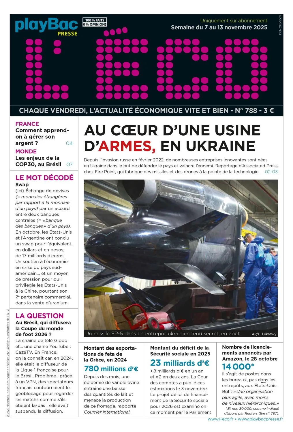 L'ÉCO N.788 - 7 Novembre 2025