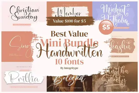 Best Value Mini Bundle - 10 Premium Fonts