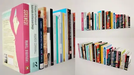 40 Arranged Books - 3D Model