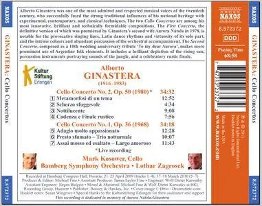 Mark Kosower, Bamberg Symphony Orchestra, Lothar Zagrosek - Ginastera: Cello Concertos (2011)