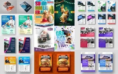 15+ Multipurpose Flyers PSD Templates Collection