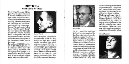 Kurt Weill - Kurt Weill from Berlin to Broadway (1995) {2CD Set, Pearl GEMM CDS 9189}
