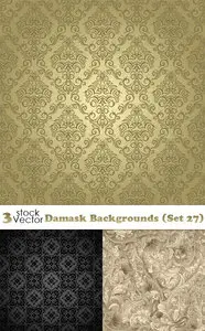 Vectors - Damask Backgrounds (Set 27)