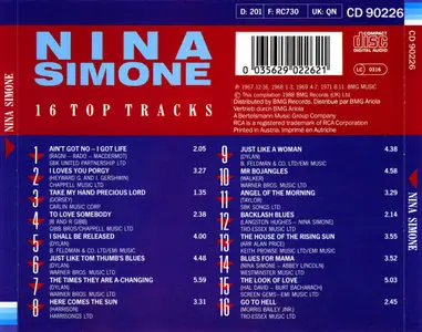 Nina Simone – RCA Reflections Series – 16 Top Tracks (Comp. 1988)