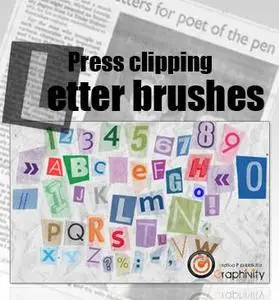 Press clipping letter brushes 