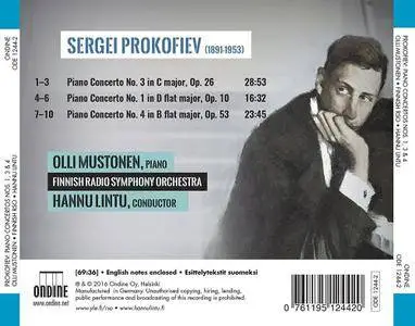Olli Mustonen, Finnish Radio Symphony Orchestra, Hannu Lintu - Prokofiev: Piano Concertos Nos. 1, 3 & 4 (2016)