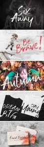 CreativeMarket - Six Away - The Handmade Brush Font