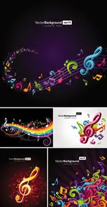 Musical Backgrounds Vector