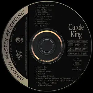 Carole King - The Carnegie Hall Concert (2010, MFSL # UDSACD 2067)