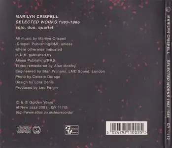 Marilyn Crispell - Selected Works 1983-1986. Solo, Duo, Quartet (2001) [2CD] {Golden Years of New Jazz}