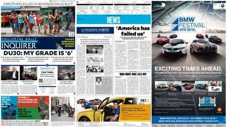 Philippine Daily Inquirer – October 07, 2016