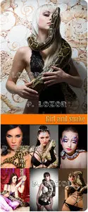 Girl and snake