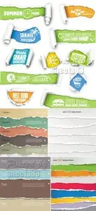 Color Torn Paper Vector