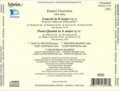 Pascal Devoyon, Philippe Graffin, Chilingirian Quartet - Ernest Chausson: Concert in D major, Op.21; Piano Quartet (1997)