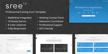 ThemeForest - Sree v1.2 - Responsive Coming Soon Template - 15846988