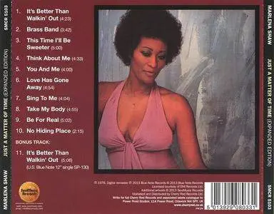 Marlena Shaw - Just A Matter Of Time (1976) [2013, Remastered & Expanded Edition]