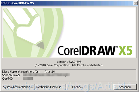 CorelDRAW Graphics Suite X5 SP3 v15.2.0.695 German