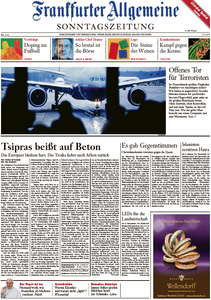 Frankfurter Allgemeine Zeitung am Sonntag, 08. März 2015