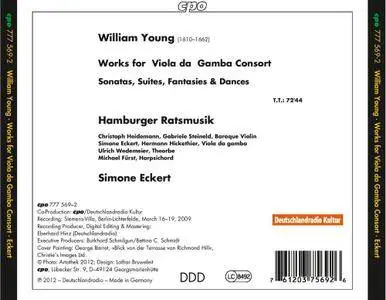 Hamburger Ratsmusik, Simone Eckert - William Young: An Englishman Abroad (Works For Viola Da Gamba) (2012)