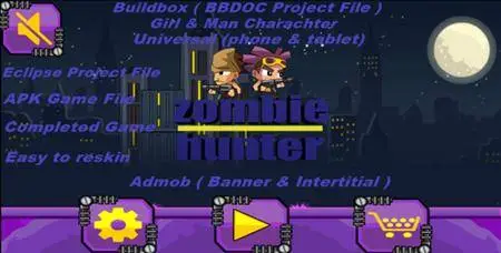 CodeCanyon - Zombie Hunter v1.0 (Elipse,Buildbox,APK Project File - Complete Game - Admob Banner & Intertitial) - 19278655