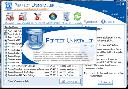 Perfect Uninstaller 6.3.3.8  Portable