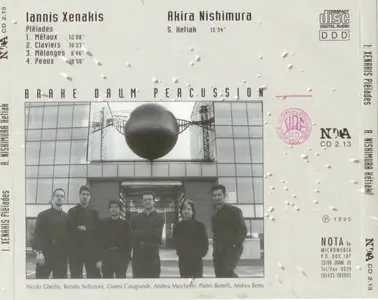 Iannis Xenakis - Pleìades - Akira Nishimura - Ketiak (1995)