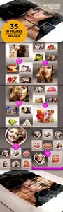 CreativeMarket - 35 3D Frames