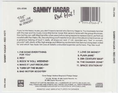 Sammy Hagar - Red Hot (1989)