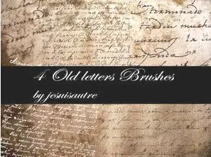 Old letters brushes for Photoshop