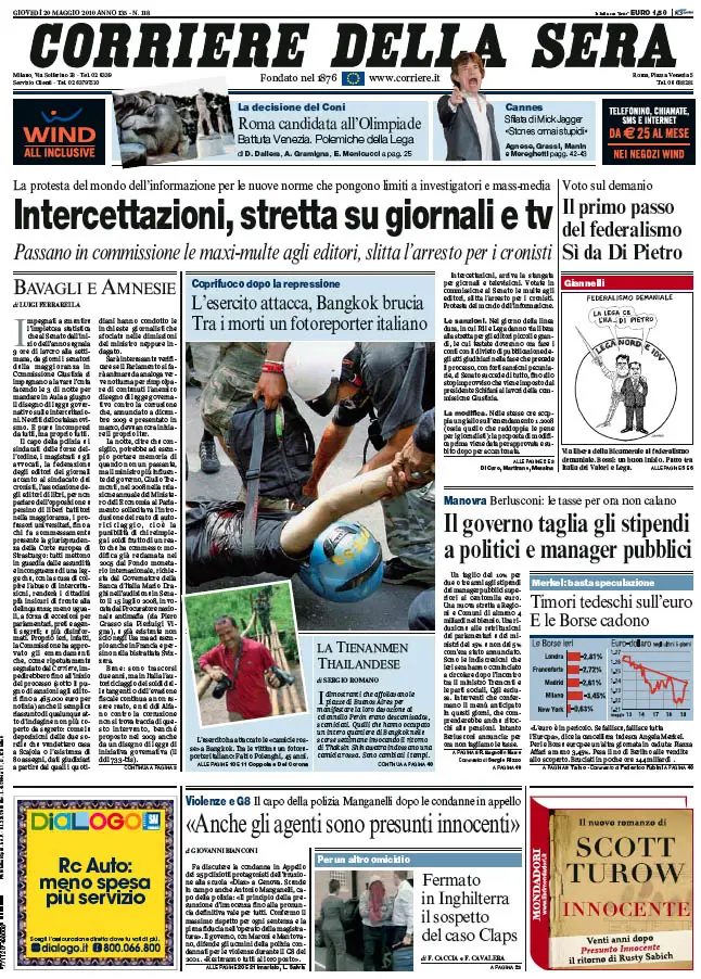 Il Corriere della Sera (20-05-10)
