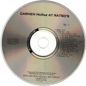 Carmen McRae - At Ratso's Vol. 1 (1976) {Hitchcock Media CD-0808V1 rel 2002}
