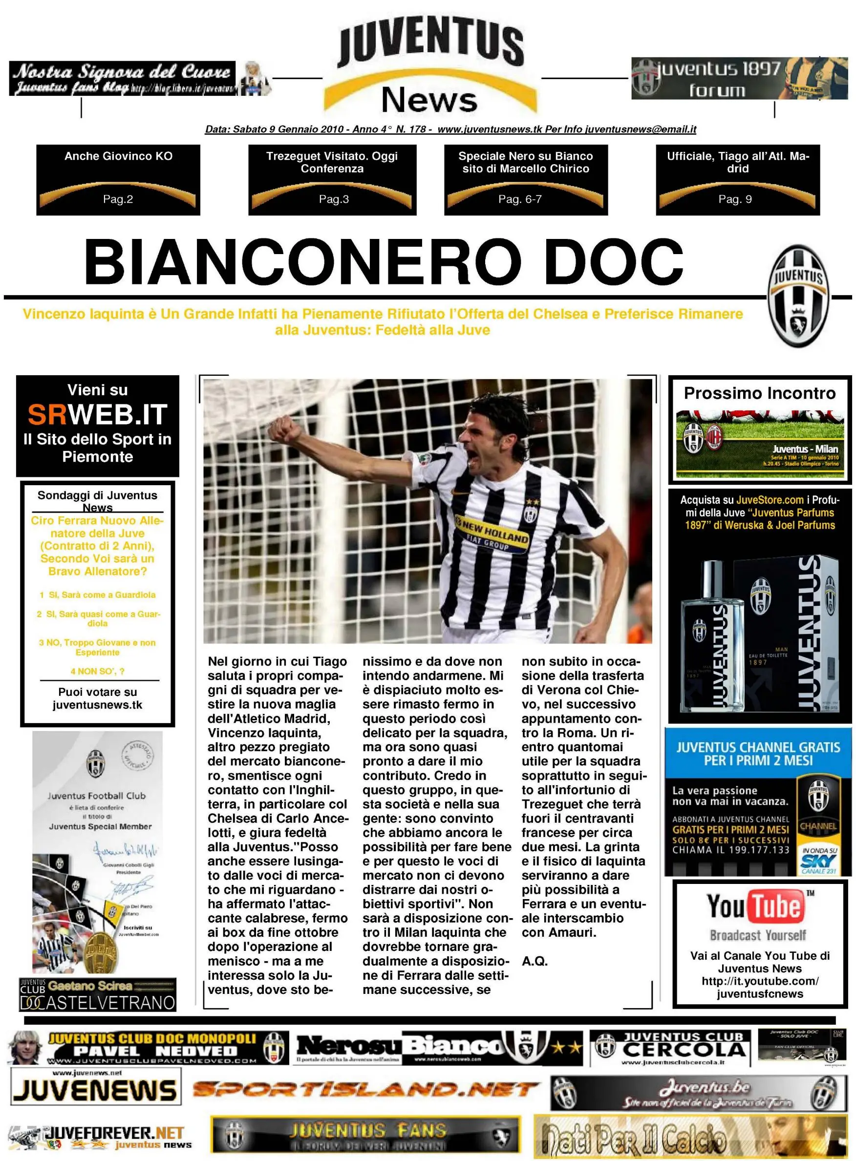 Juventus News 09.01.2010