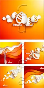 Vector Set Autumn Backgrounds