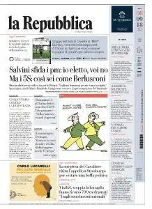 la Repubblica - 8 Settembre 2018