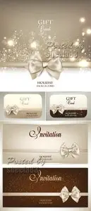 Sparkling Gift Cards Vector