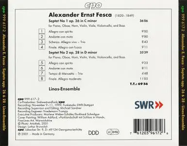 Linos Ensemble - Alexander Ernst Fesca: Septets opp 26 & 28 (2001)