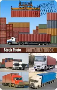 Container truck - Stock Photo