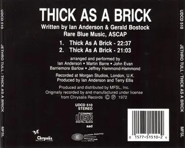 Jethro Tull - Thick as a Brick (1972) {MFSL UDCD-510}