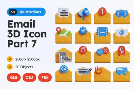 EE - Email 3D Icons Part 7 S4P3P65