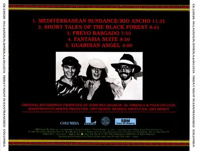Al DiMeola, John McLaughlin & Paco De Lucia – Friday Night In San Francisco Live (1980)(Columbia Legacy SBM Gold Disc)