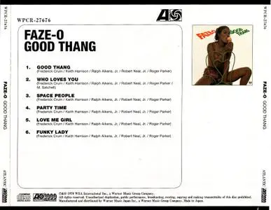 Faze-O - Good Thang (1978) (Atlantic Japan WPCR-27676 rel 2013}