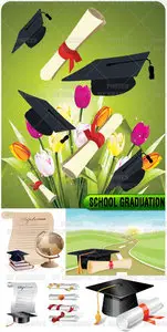 Stock Vector - School Graduation