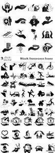Vectors - Black Insurance Icons
