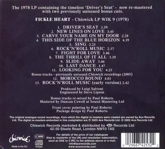 Sniff'n' The Tears - Fickle heart (1978)