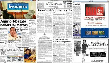 Philippine Daily Inquirer – October 13, 2011