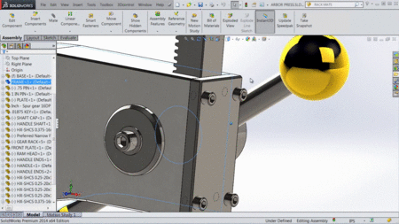 Creating a Working Arbor Press in SolidWorks 